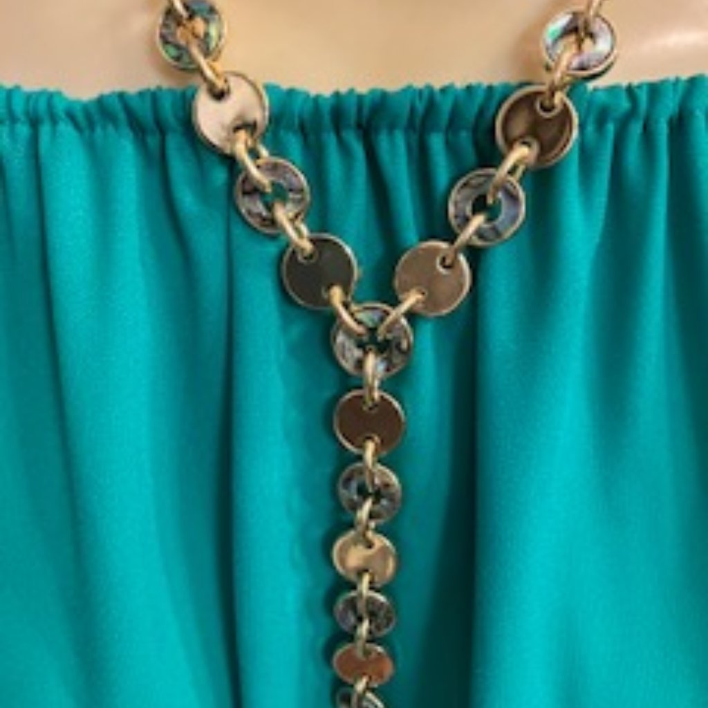 Erica Lyons - Nwt! Gorgeous Abalone Shell Inlayed Gold Tone 